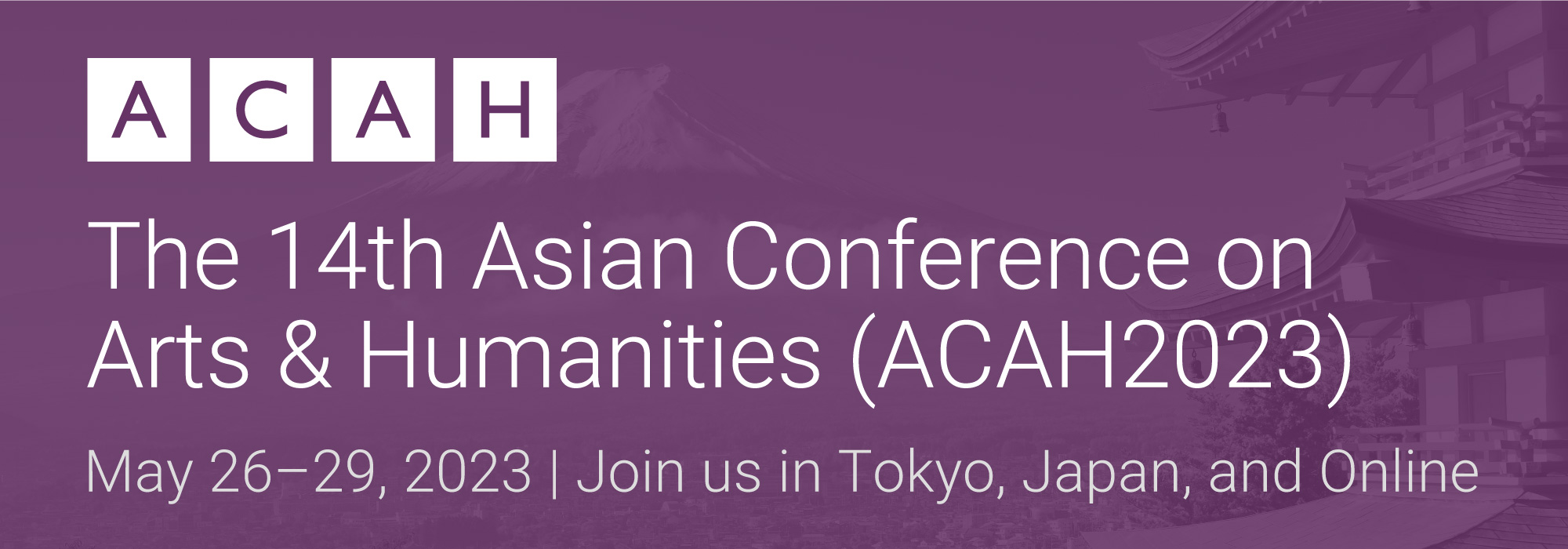 The 14th Asian Conference on Arts & Humanities (ACAH2023) Logo